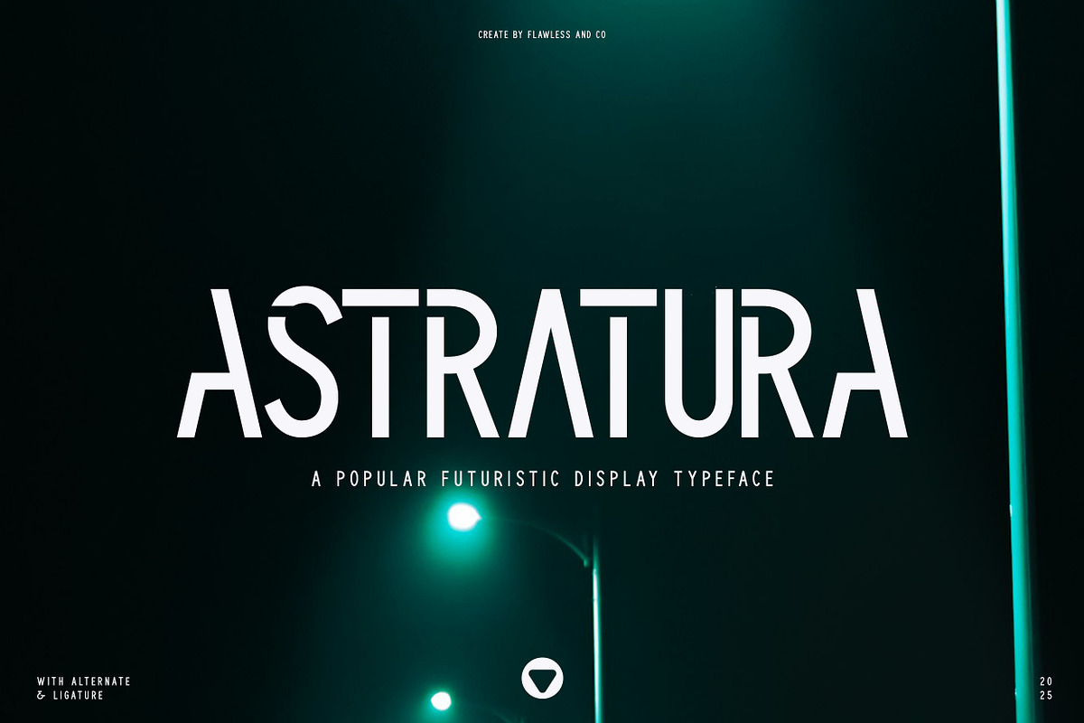 Astratura - Futuristic Font, a Sans Serif Font by Flawless And Co (Photo 1 of 10)