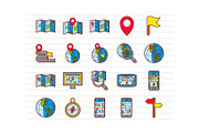 Geolocation Color Line Icons, an Icon by doghead (Thumbnail 3 of 3)