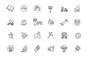 City Park Icons Set, an Outline Icon by Tettygreen (Thumbnail 2 of 2)