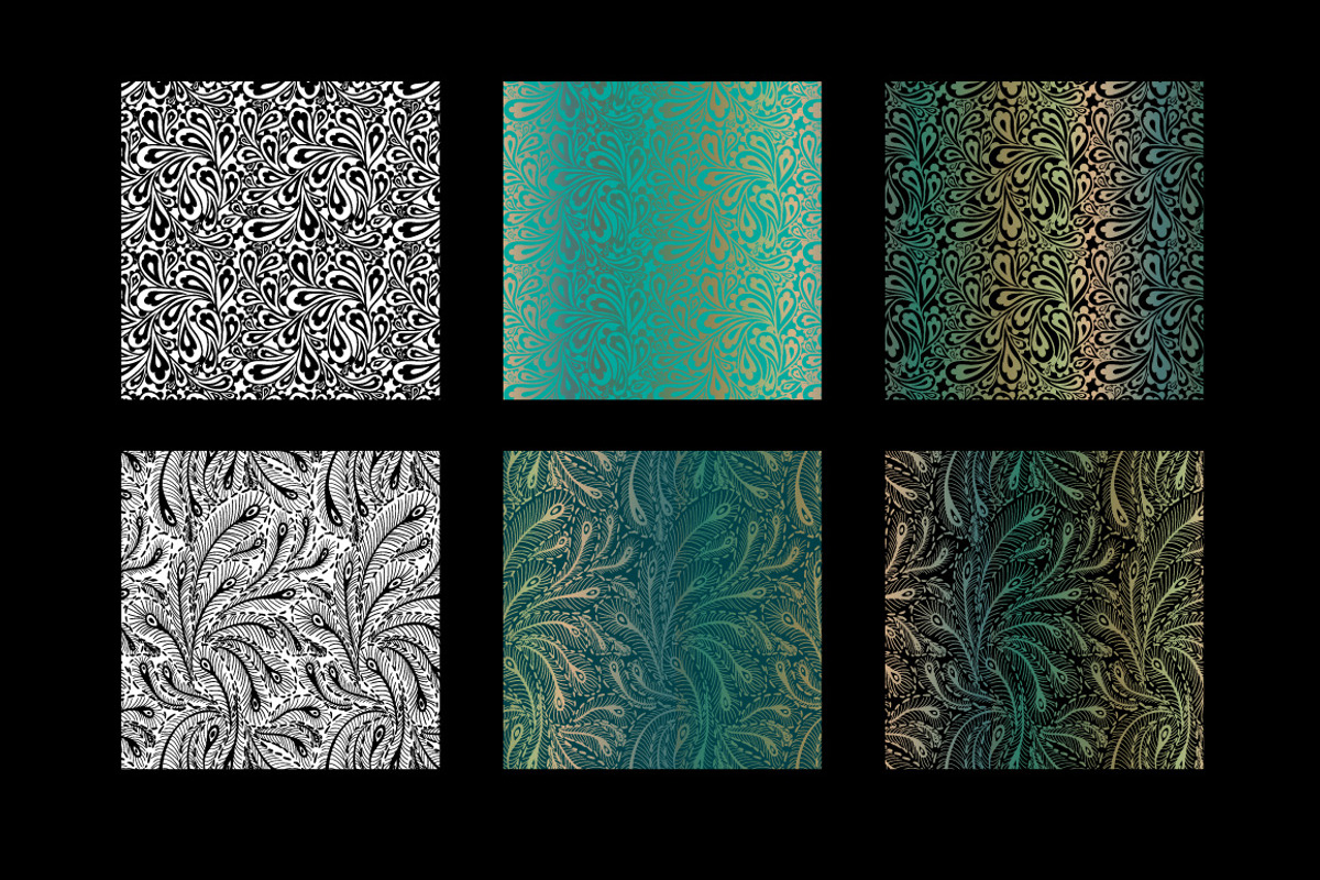 8 seamless paisley patterns, a Pattern Graphic by AnastasiaFears (Photo 3 of 5)