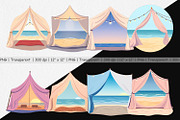 Tent Clipart, a Graphic by Artnoy (Thumbnail 2 of 5)