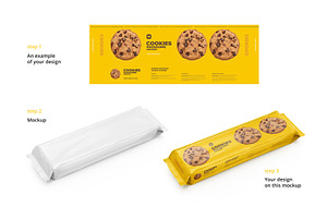 Long Flow Pack / Cookies Mockup