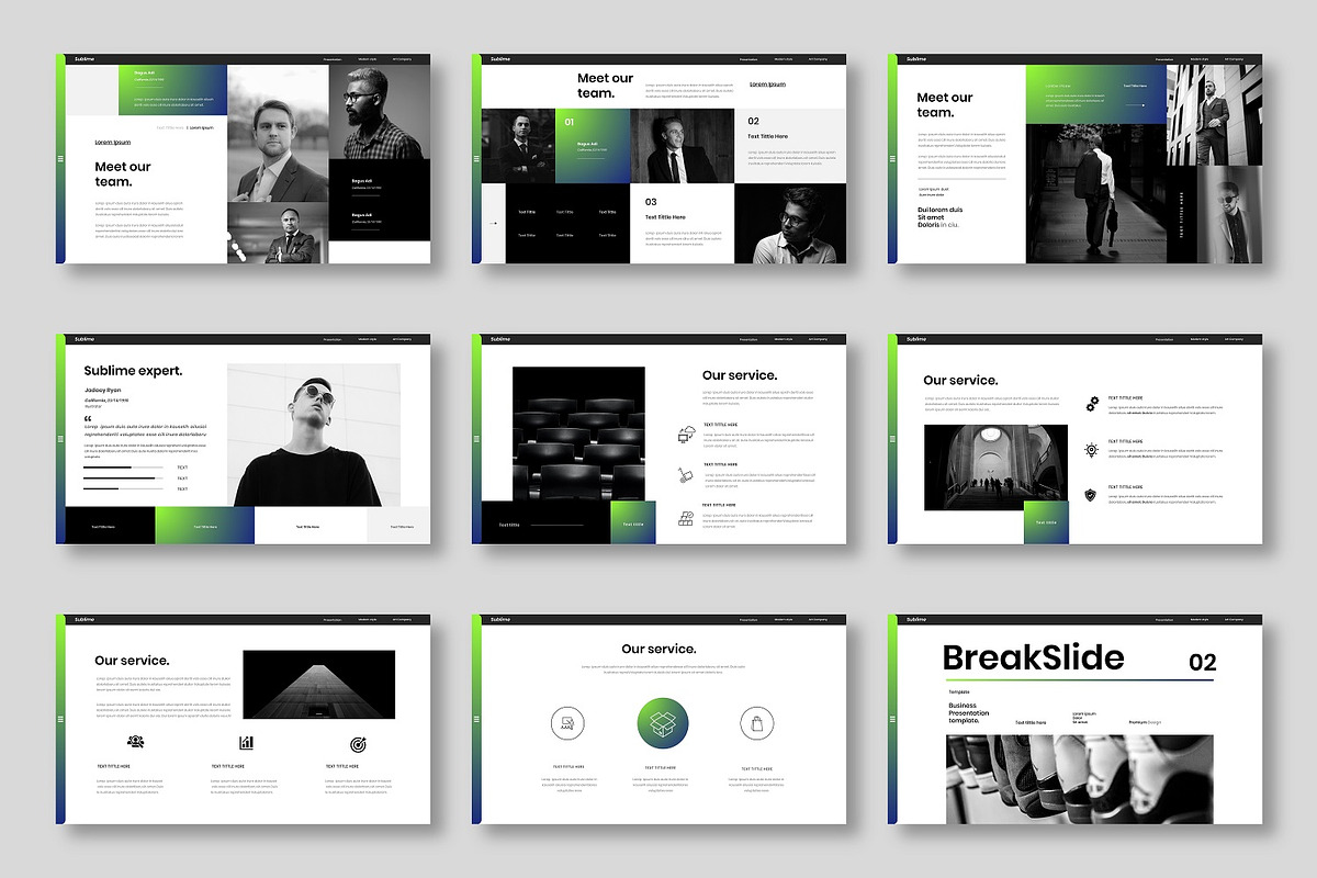 Sublime – Business PowerPoint, a Presentation Template by Dens Creative Studio (Photo 3 of 6)