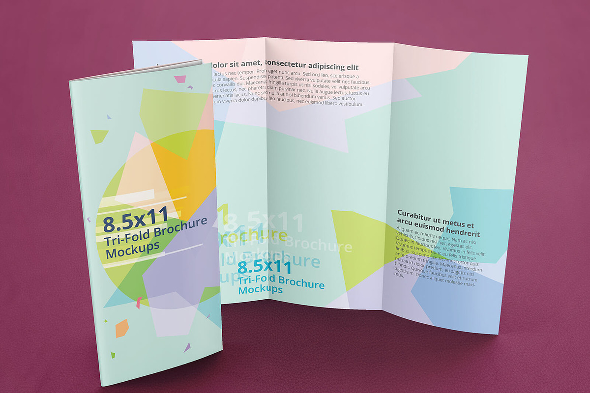 Trifold Brochure Mockups 8.5x11, a Mockup by Vectogravic Design
