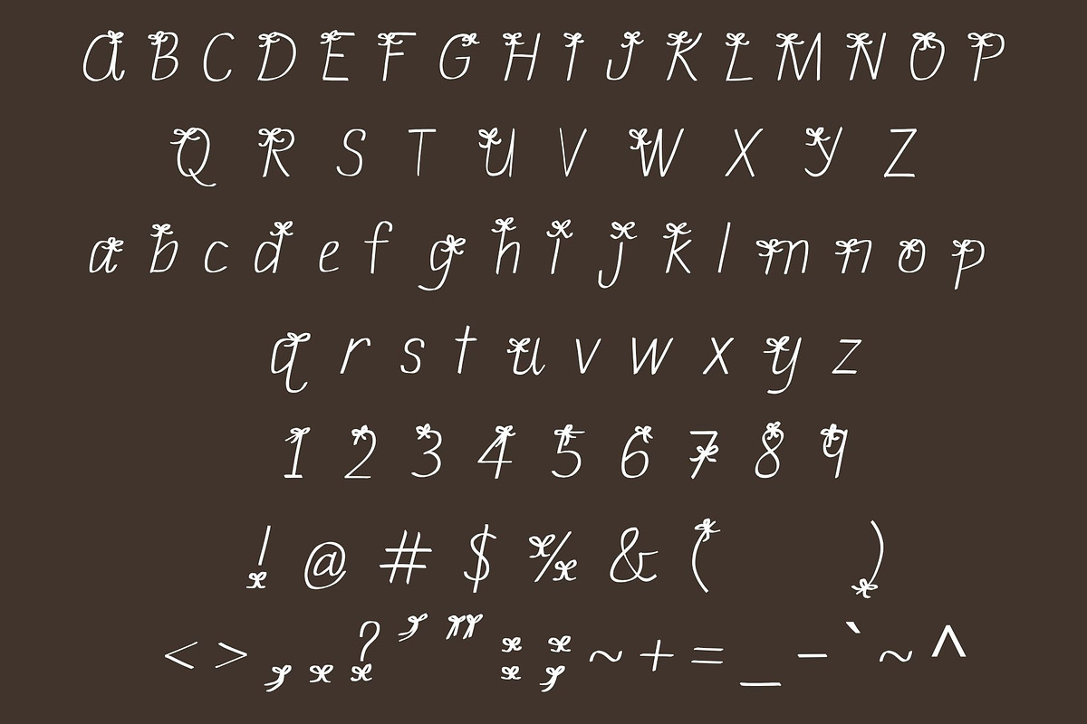 Pretty Bow Coquette Font, a Handwritten Font by Eryn Rose Design (Photo 2 of 11)
