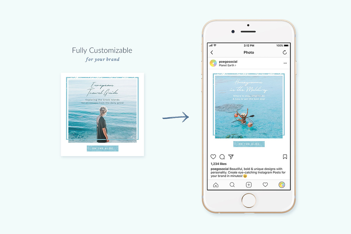 Instagram Posts Oceans | CANVA, a Social Media Template by Poego Social (Photo 3 of 8)