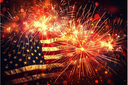 American independence day fireworks, a Holiday Photo by Ylivdesign