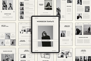 Canva Workbook Template for Coaches, a Magazine Template by Branding Babe Co.