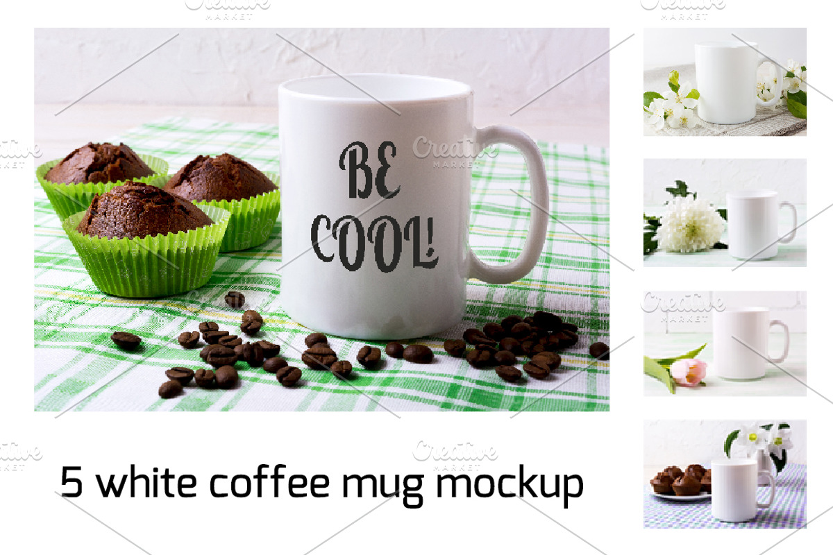 SALE! Coffee mug mockup bundle, a Cups & Container Mockup by TasiPas (Photo 2 of 6)