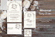 Minimal Wedding Invitation Card, an Invitation Template by DesignGenix (Thumbnail 1 of 7)