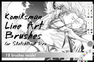 18 Line Art Brushes 4 SketchBook Pro