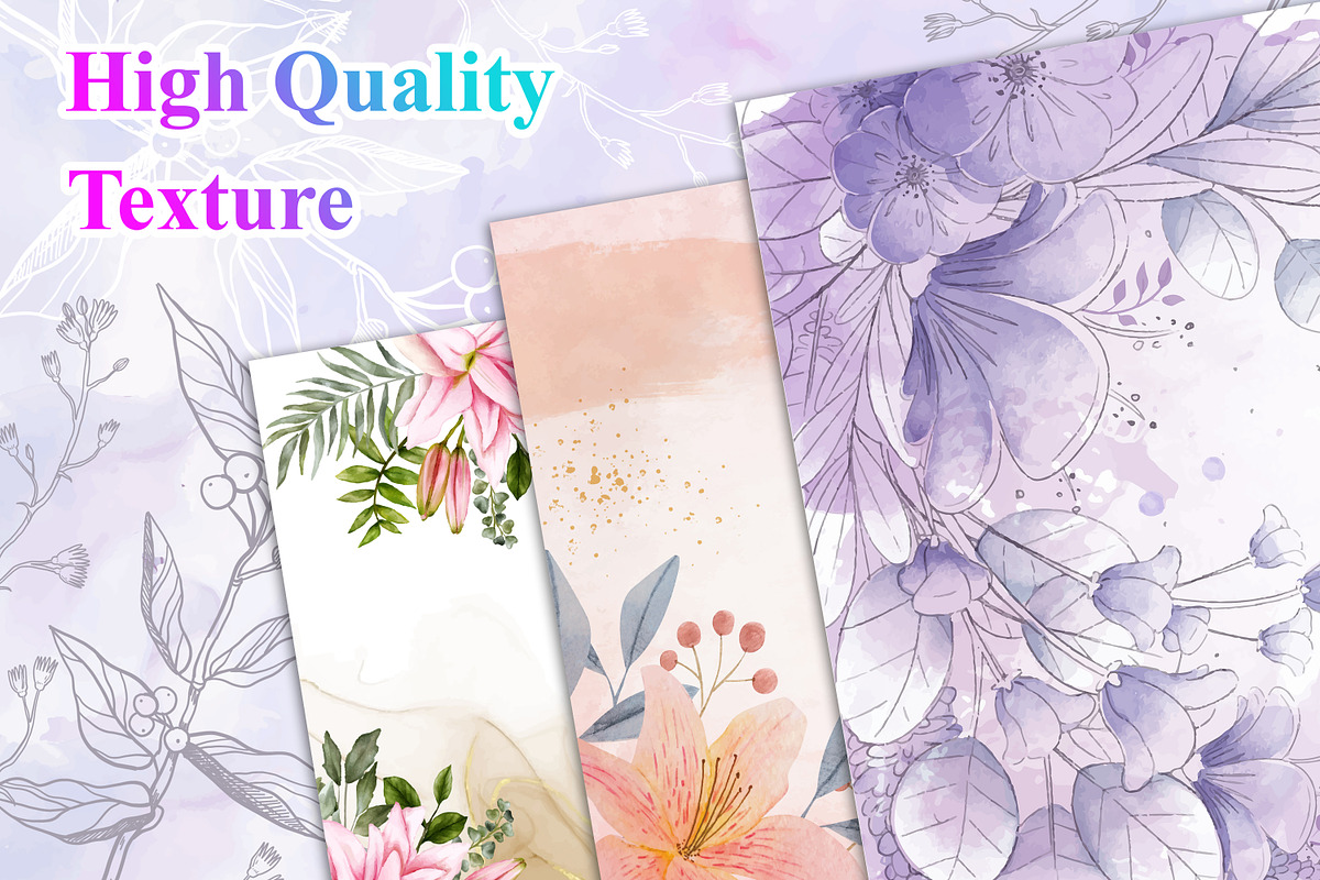 Watercolor Floral Background, a Decorative Illustration by Digital Studio (Photo 2 of 7)
