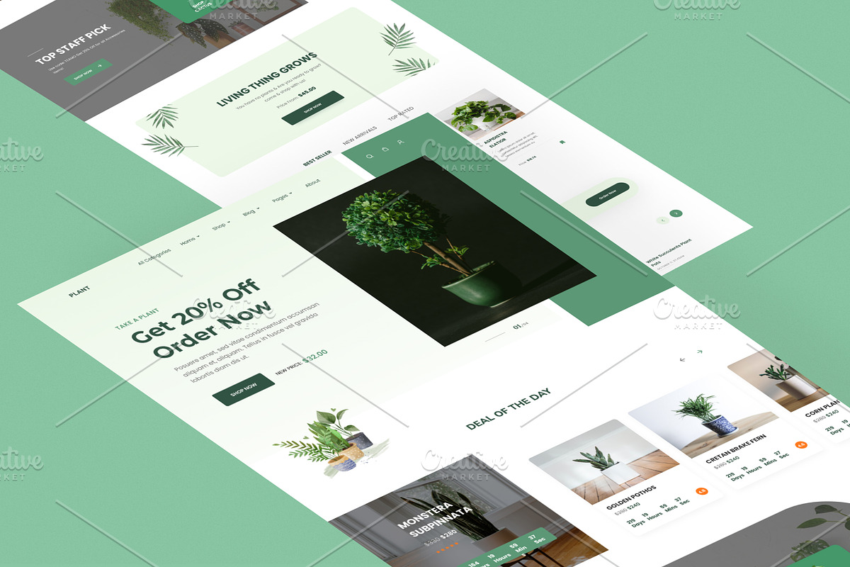 Plant Ecommerce Website Template, a Landing Page Template by Tanvir Ahammed Tamim (Photo 2 of 2)