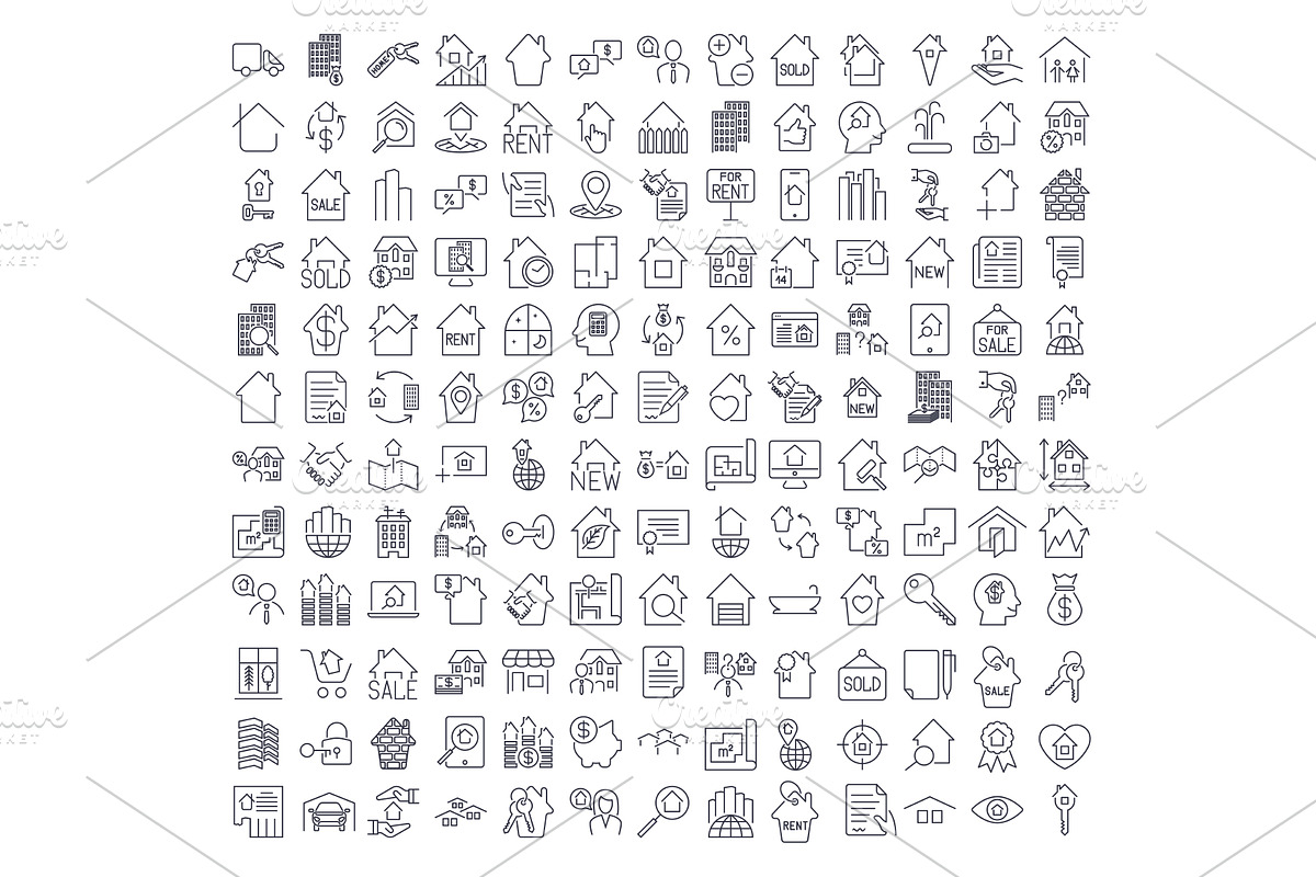A large set of icons on the topic of, a Finance Illustration by defmorph