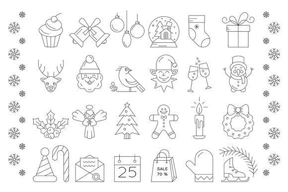 Big collection of Christmas icons. preview 4
