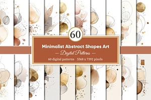 Minimalist Abstract Shapes Art, a Decorative Illustration by Housui Patterns