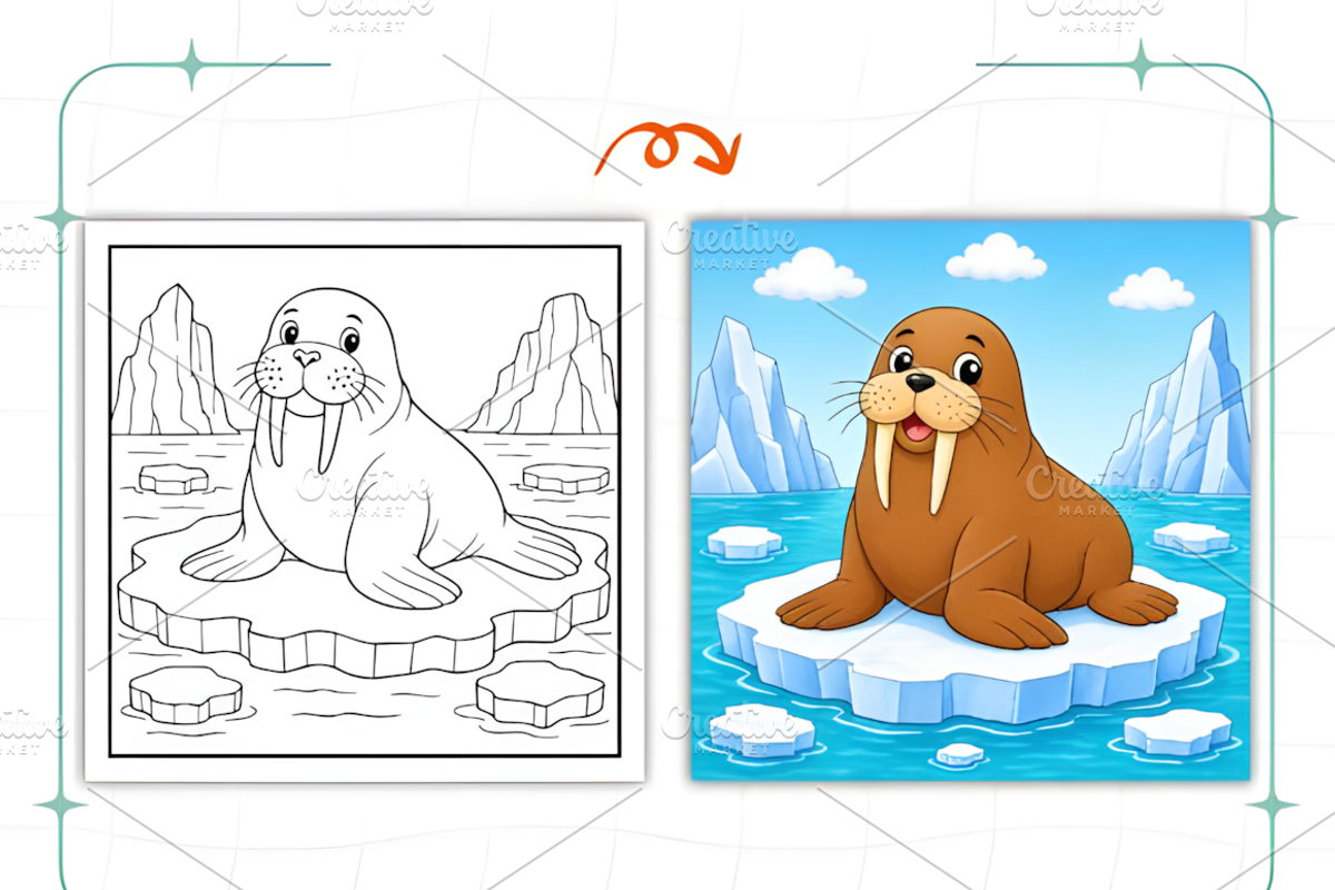Arctic Animals Coloring Book, an Animal Illustration by Coco Bloom (Photo 7 of 7)