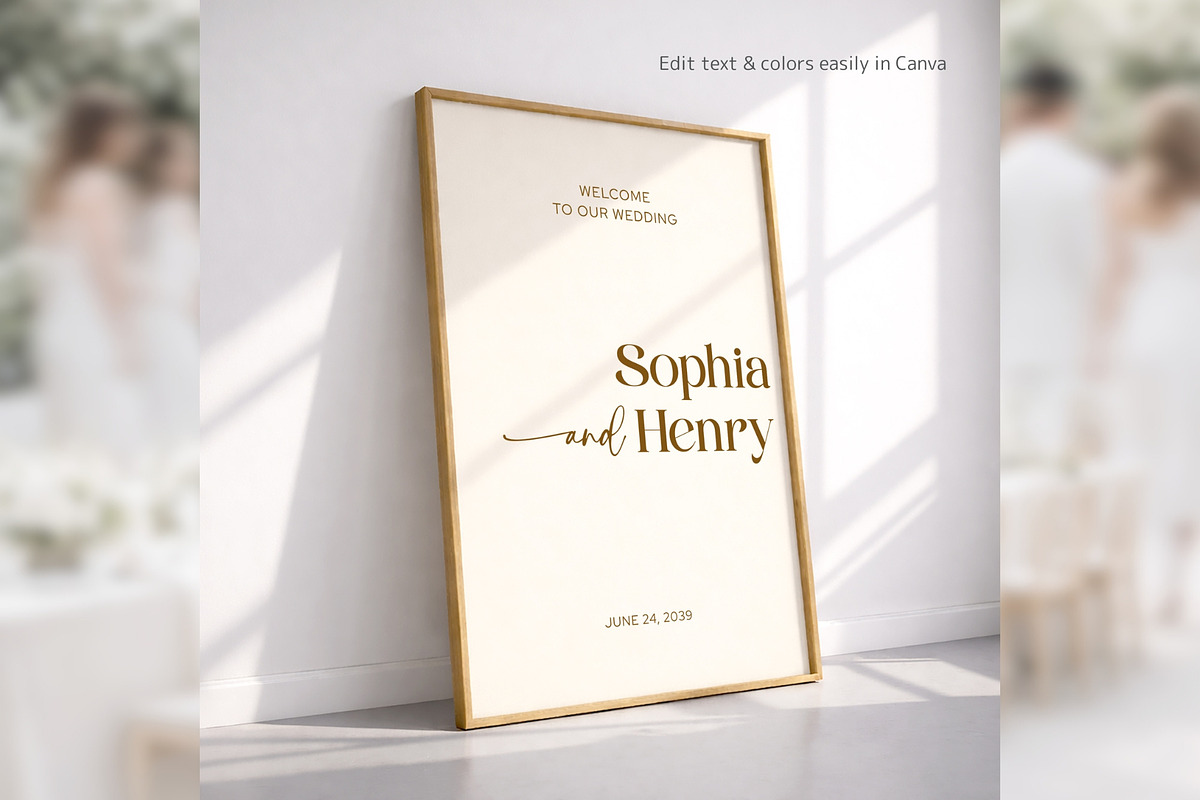 Minimal Welcome Sign Canva bd006, a Poster Template by TyphoonStudio (Photo 6 of 10)
