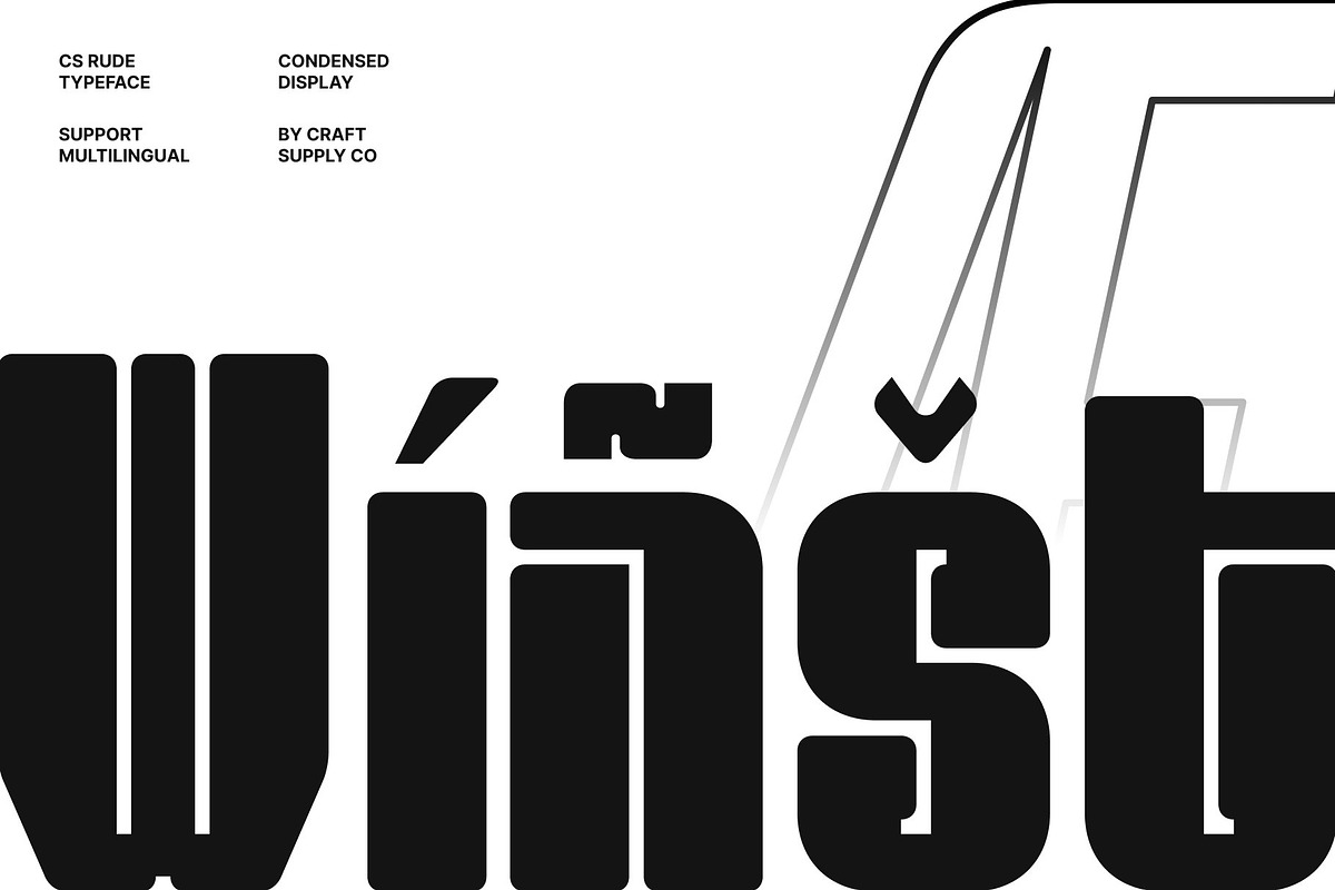 Rude – Condensed Font, a Sans Serif Font by Craft Supply Co. (Photo 7 of 8)