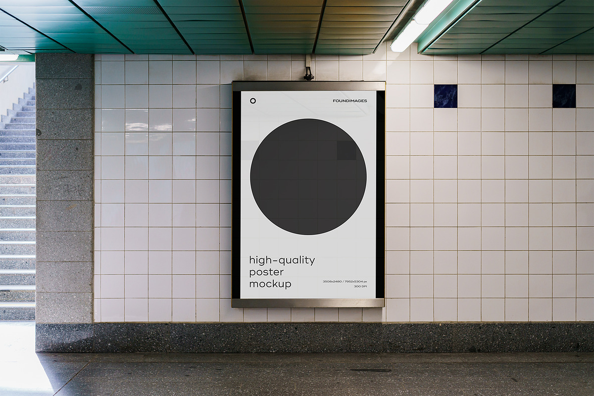Subway Poster Mockup Bundle Metro, an Advertising Mockup by FoundImages (Photo 51 of 61)