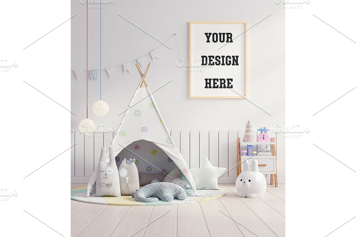 Kids frame mockup 014, a Household Mockup by vanitjan (Photo 1 of 2)