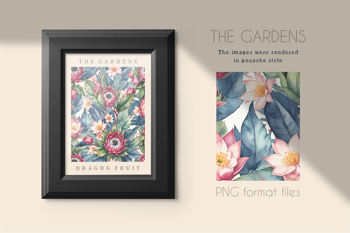 THE GARDENS RETRO POSTERS, a Background Graphic by Luna Dreams (Photo 3 of 7)