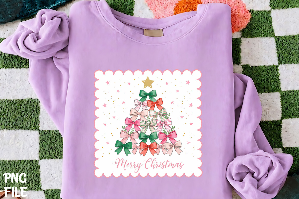 Merry Christmas Bow Tree PNG Design, a Seasonal Illustration by CrexoraLab (Photo 1 of 4)