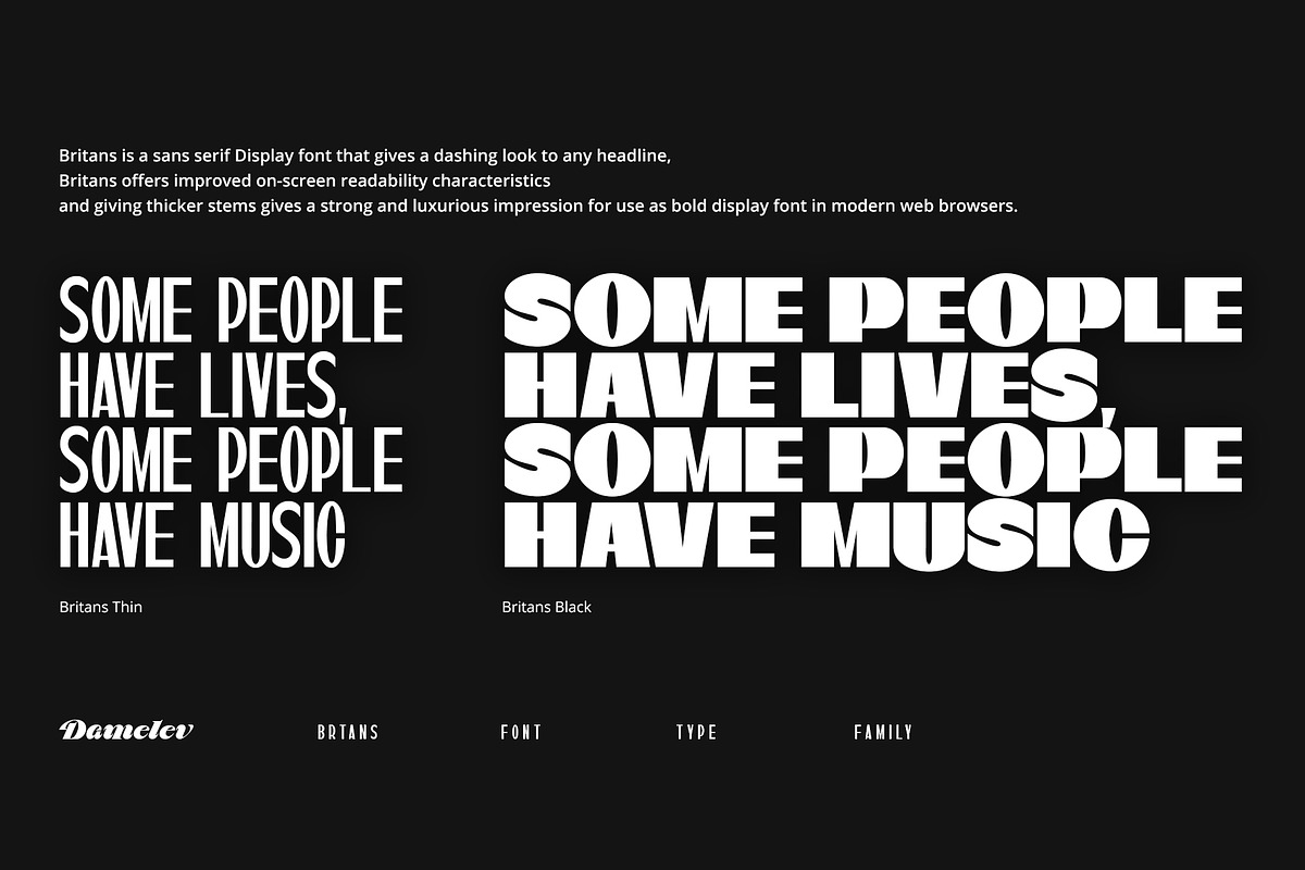 Britans Font, a Sans Serif Font by Damelev (Photo 8 of 11)