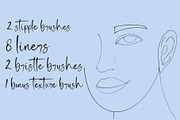 Fineliners For Procreate, a Brush Add-On by KJP Designs (Thumbnail 2 of 7)
