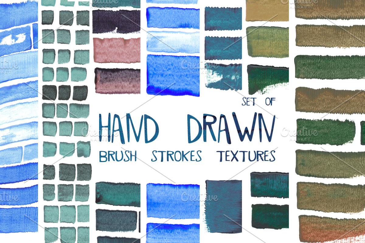 Hand drawn brush stroke textures, a Texture Graphic by Daria Maier (Photo 7 of 10)