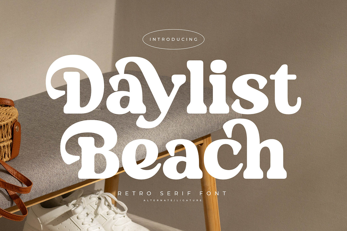 Daylist Beach Retro Serif Font, a Serif Font by Letterena Studios (Photo 1 of 15)