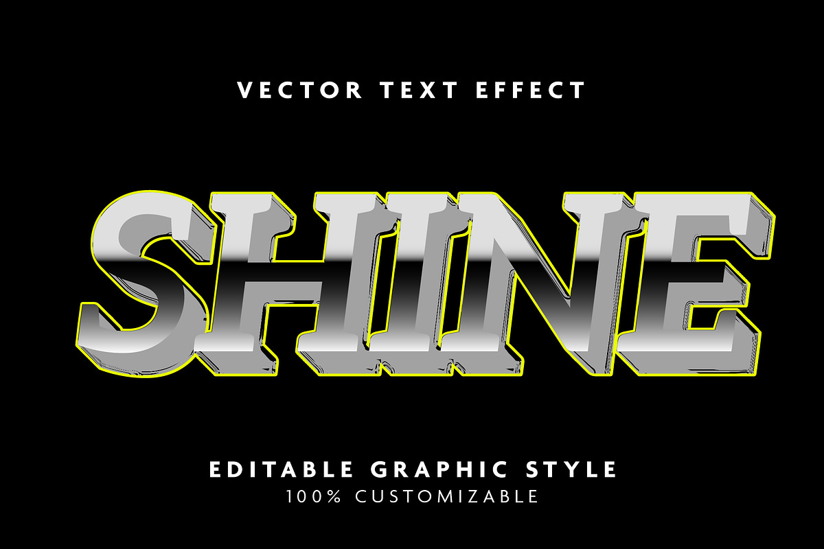 Shiny Chrome Text Effect