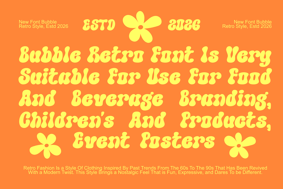 Meppid – Playful Retro Bubble Font, a Handwritten Font by MaikoHatta (Photo 8 of 8)