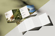 A4 Four Fold Flyer Mockup Bundle, a Books & Magazine Mockup by MockupShelf (Thumbnail 7 of 12)