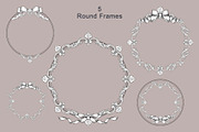 Vintage Vector Frames & Bows, a Decorative Illustration by EL_SUHOVA (Thumbnail 9 of 11)