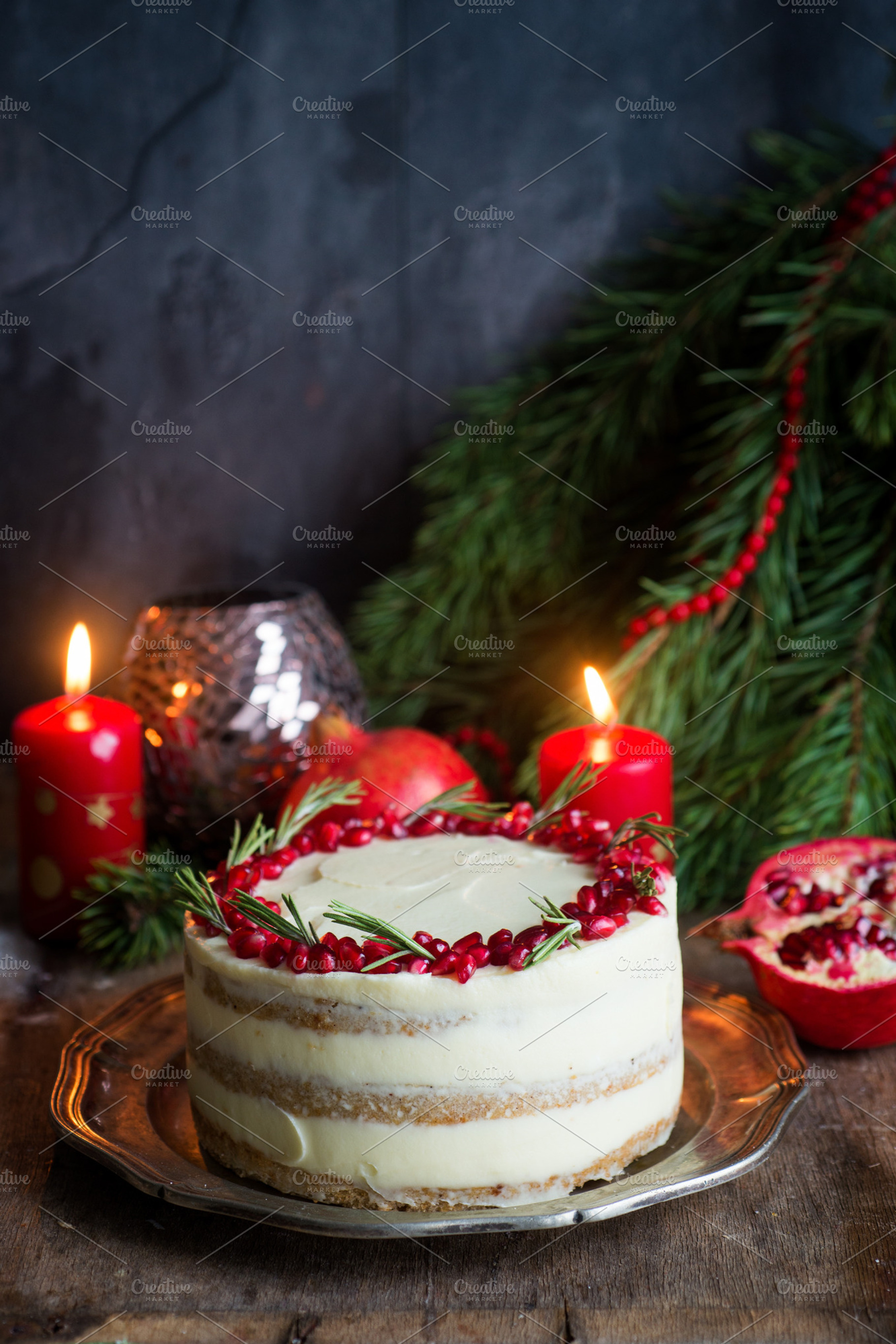 Christmas cake featuring food, food and drink, and food photography, a Food & Drink Photo by saharisha