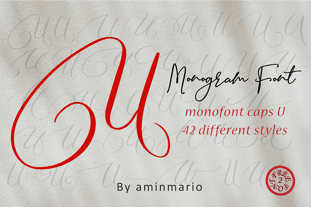 MONOGRAM U | Monofont caps U preview 7