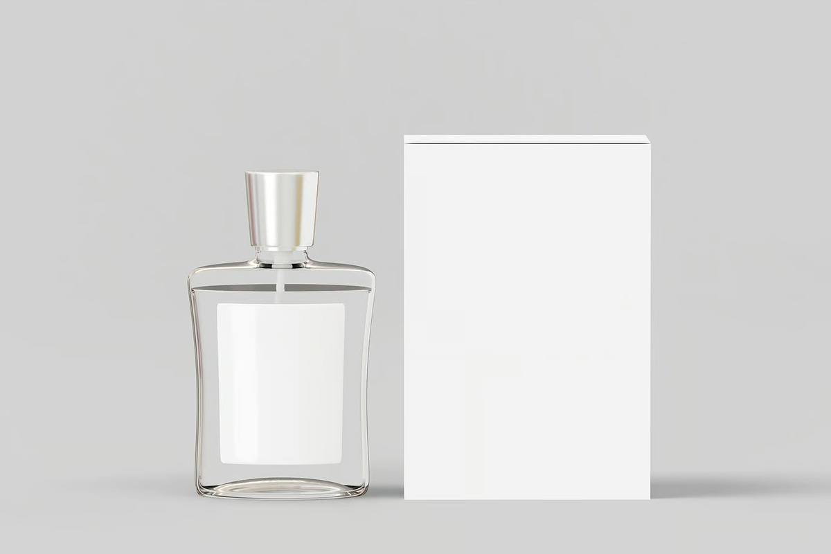 Perfume Bottle Mockup, a Packaging Mockup by renderstockmarket (Photo 2 of 4)