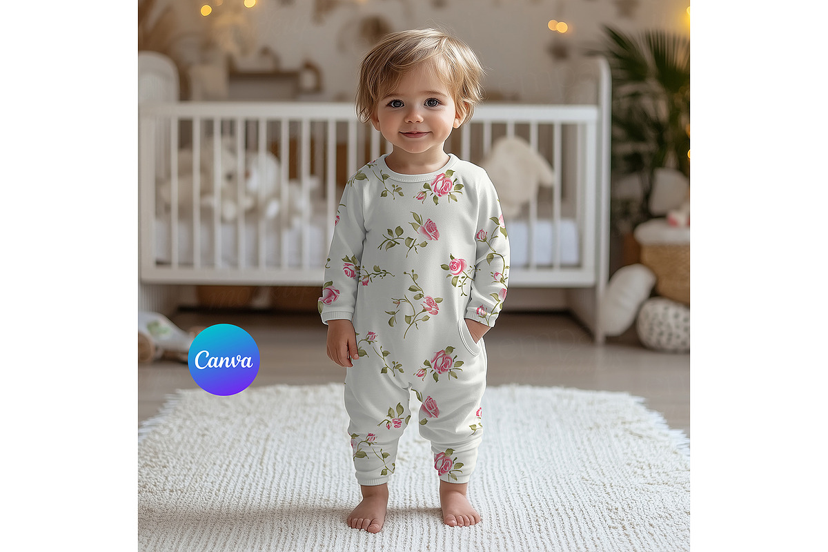 Toddler Pajama Mockup, a Product Mockup by EmpaviMockups (Photo 3 of 8)