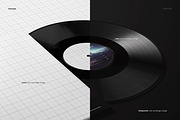 Black Vinyl Record in Cover Mockup, a Product Mockup by creatsy5 (Thumbnail 2 of 5)
