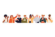 People pointing with finger set, a Person Illustration by PaperTrident (Thumbnail 7 of 7)