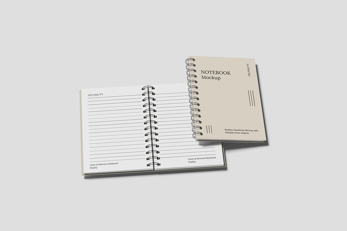 Notebook Mockup, a Books & Magazine Mockup by seramoe (Photo 2 of 6)