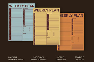 Printable Weekly Planner, a Templates & Theme by StudioClub
