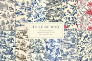 Toile de Jouy Patterns Bundle, a Pattern Graphic by Olya Creative (Thumbnail 6 of 41)