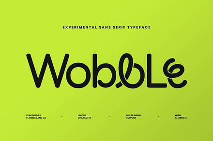 Wobble - Sans Serif Typeface Font, a Sans Serif Font by Flawless And Co
