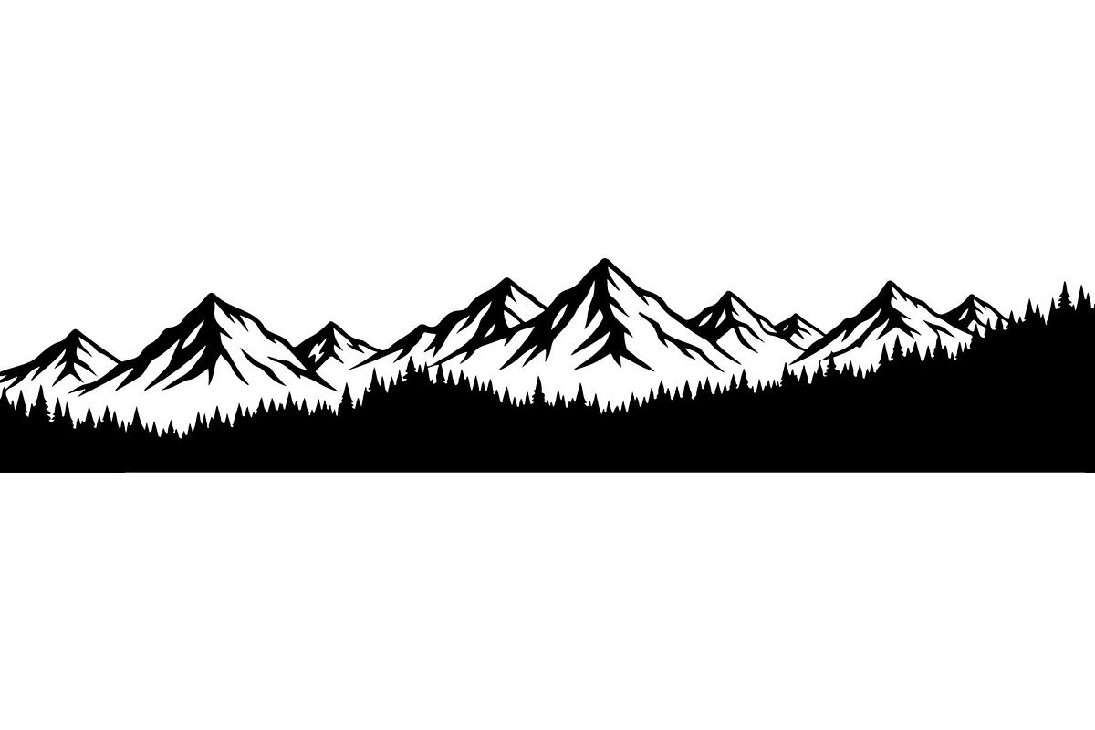 Mountain Range Silhouette, an Object Graphic by Designer_Momina (Photo 14 of 20)