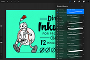 Dirty Inkwell ProCreate Brushes, a Brush Add-On by Crusoe Design Co. (Thumbnail 6 of 6)