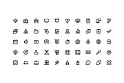 50 Education and Learning App Icons, an Outline Icon by Side Project (Thumbnail 2 of 5)