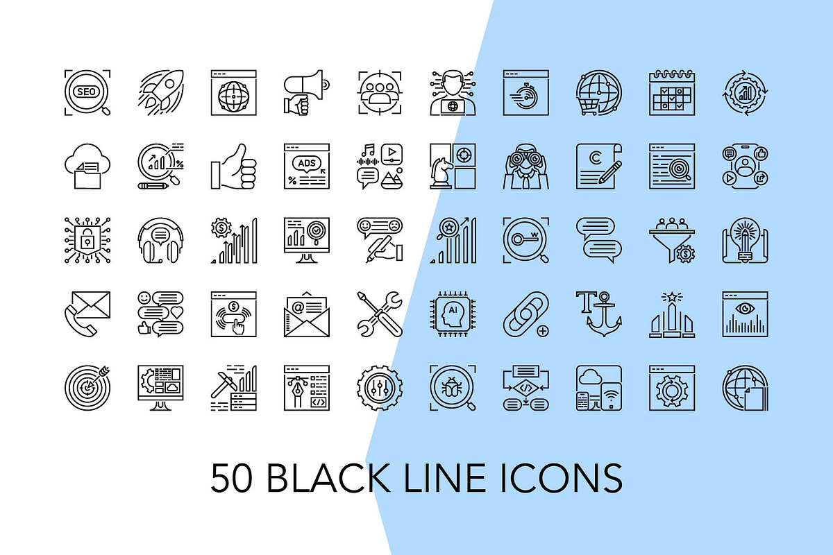 200 SEO Vector  Icon Set, an Icon by Genestro Shop (Photo 2 of 5)