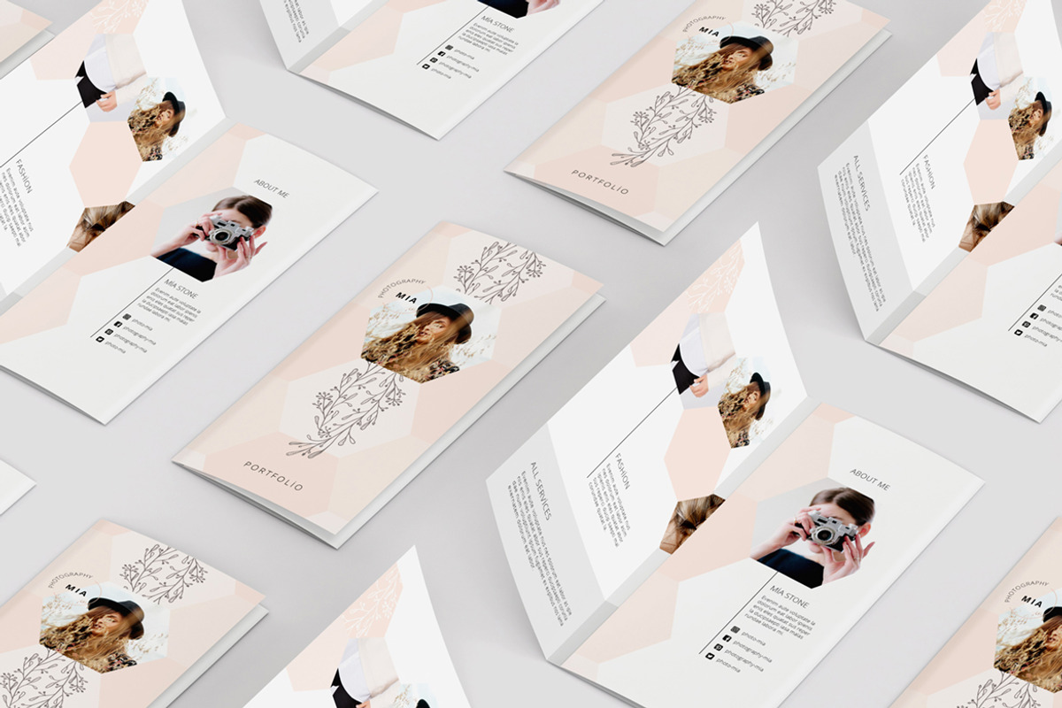 Trifold Brochure Hexagon Design, a Brochure Template by AgataCreate (Photo 5 of 8)